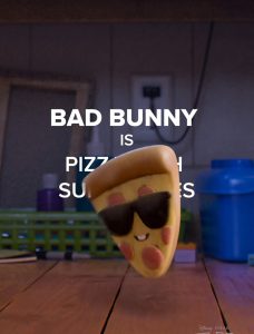 Bad Bunny dará voz a un pedazo de pizza con gafas en ‘Toy Story 5’